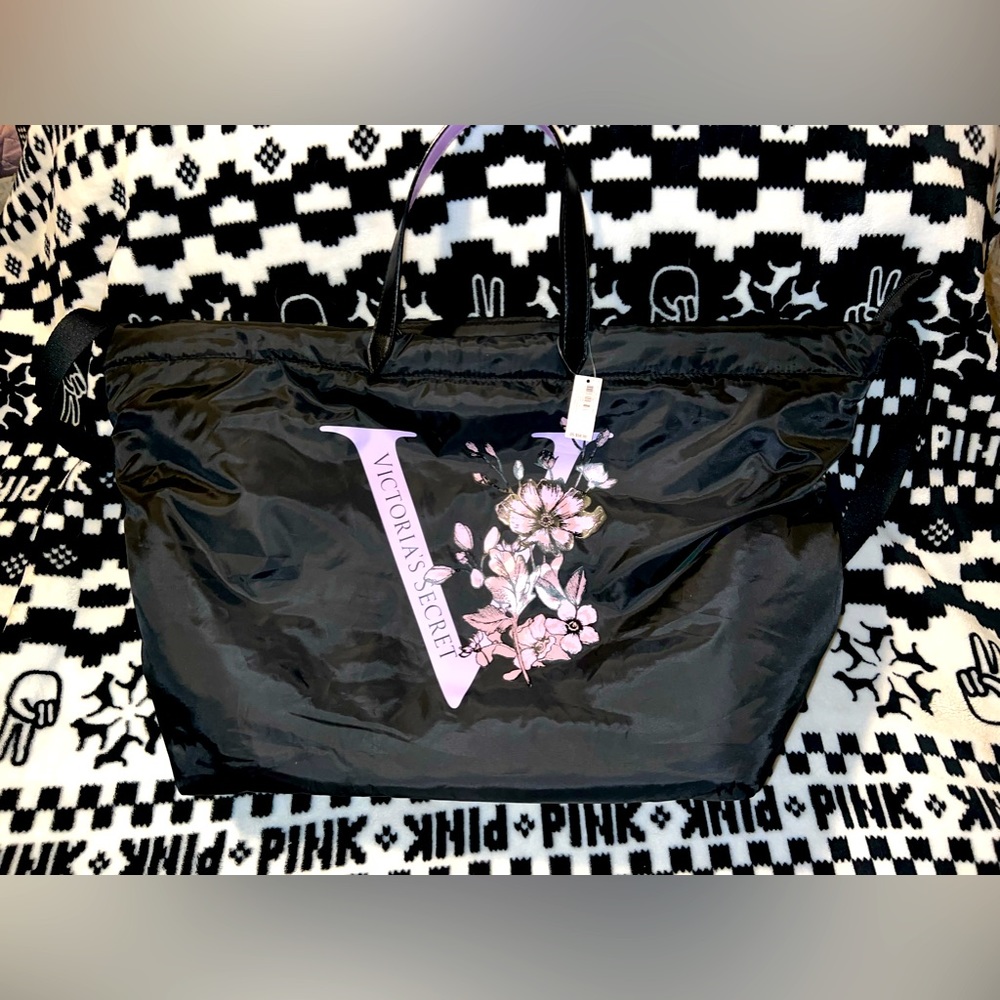Victoria Secret large Tote nylon with handles and large strap